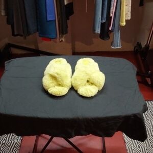 Fluffy Yellow Slippers